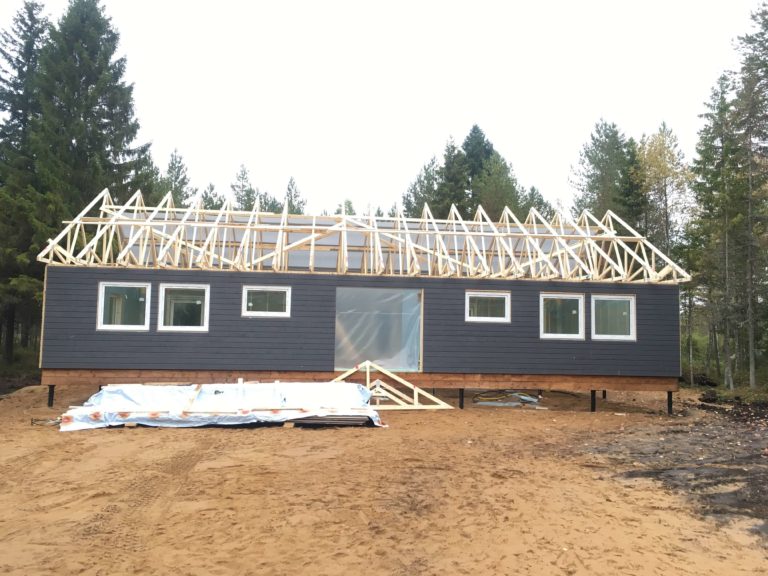 modular house build progress